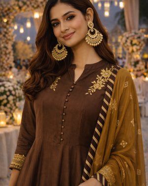 The New Vintage Nizam Handembroidery Anarkali Suit Size 38