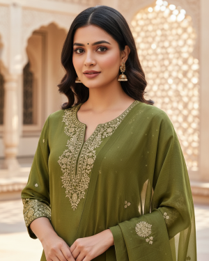 The New Vintage Nizam Handembroidery Kurta and Palazzo Suit Size 40