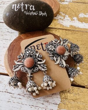 Ethnic Oxidized German Silver Tops