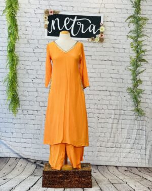 Indowestern Sequins border trouser suit Available size 40