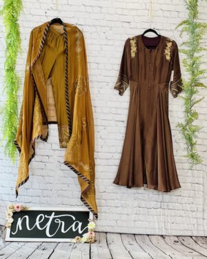 The New Vintage Nizam Handembroidery Anarkali Suit Size 38