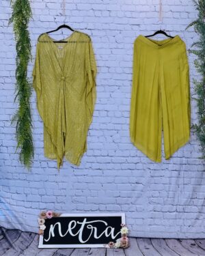 Indowestern Tunic Top and Palazzo Outfit Size 40