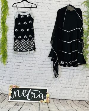 Spaghetti Top and Gharara suit Available Size 38