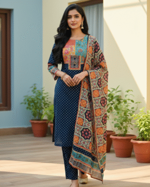 Embroidered Kurta and Trouser with Dupatta Size 44