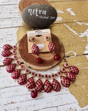 Ethnic Ruby stones necklace set