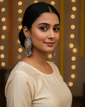 Ethnic Oxidized German Silver Enamel Painted Tops