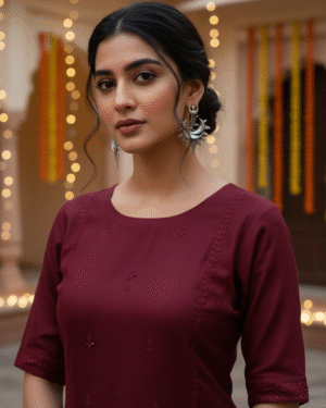 Ethnic Oxidized German Silver Earrings