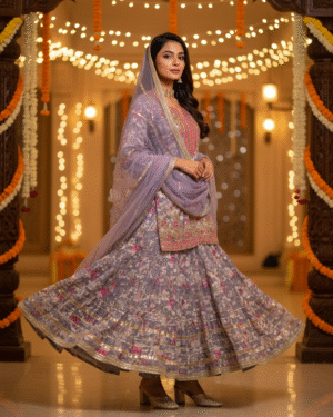 Beautiful Kurta set with gota embroidery details Size 44