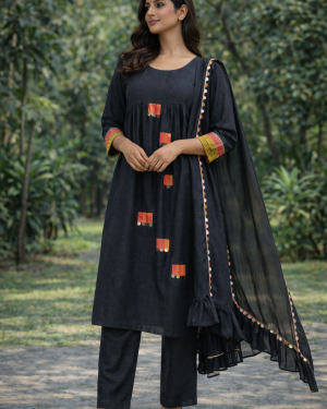 Designer Indowestern Top and trouser with dupatta Size 40 Large