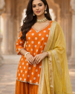 Beautiful Kurta, Sharara and Dupatta suit Size 40