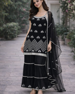 Spaghetti Top and Gharara suit Available Size 38