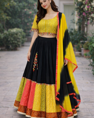 Beautiful Ethnic Print Chania Choli Size 38-42