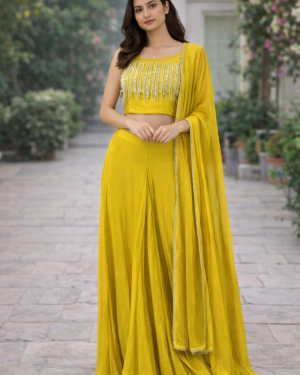 Crop top and Sharara outfit Size 38-Size 40