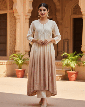 Beautiful Lucknowi dress in muslin Size 44 2XL