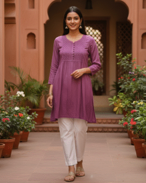 Beautiful Lucknowi short top Size 42 XL