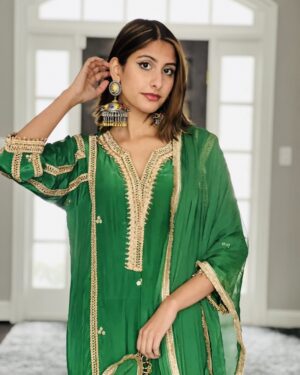 Indowestern Gota embroidered palazzo Suit Available size 38