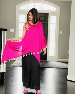 Indowestern Top and Palazzo suit Available size 38