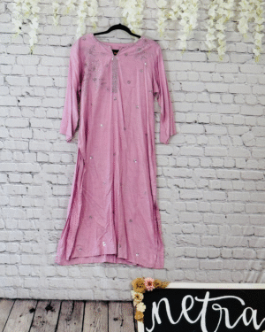 Woven long Kurta Top  with embroidery Size 46