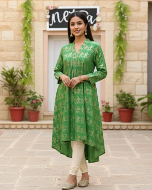 Beautiful Foil print Tunic  One Size (fits upto size48)