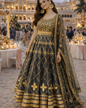 Beautiful Gota Work Gown Size 38 Medium